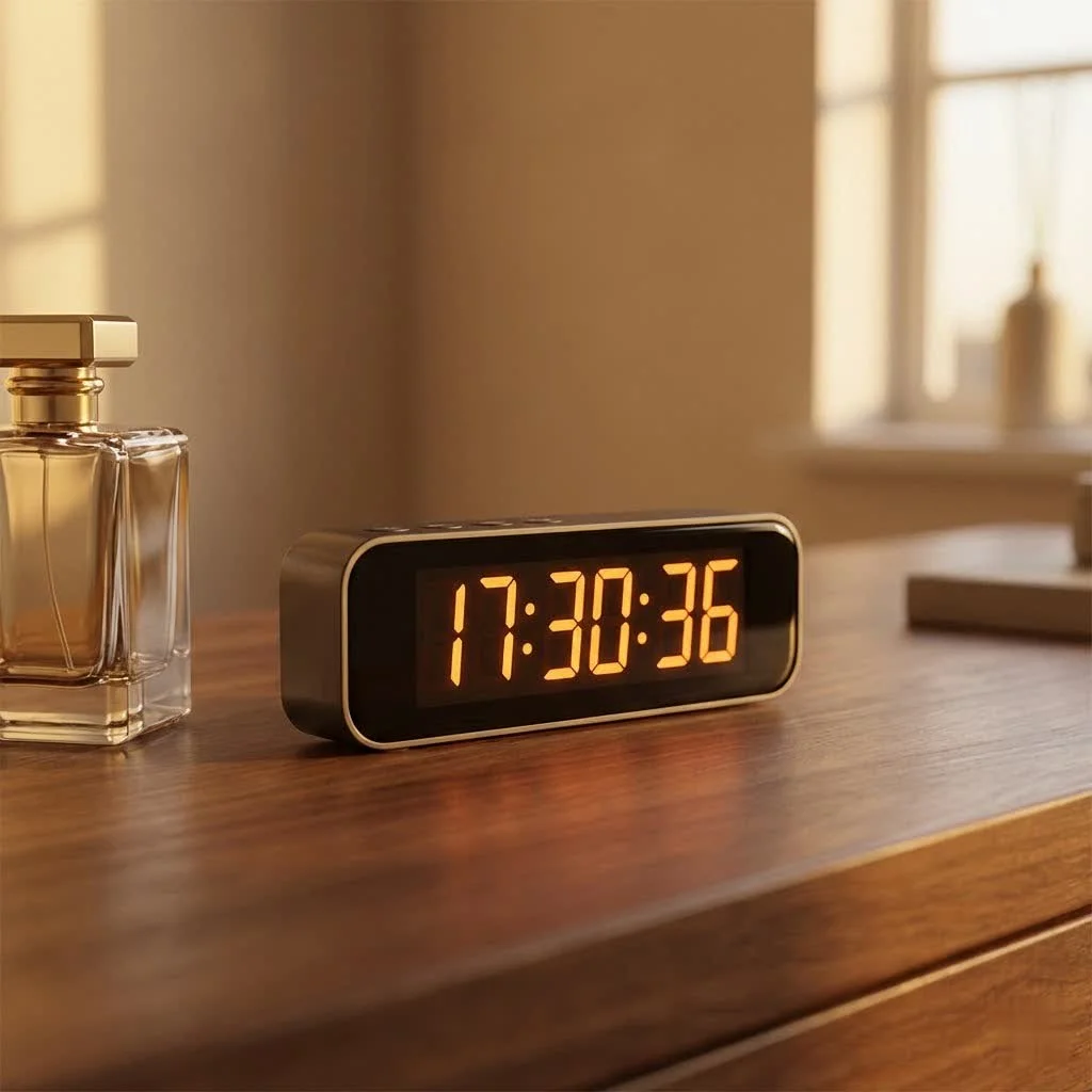 Digital timer display showing precise time settings