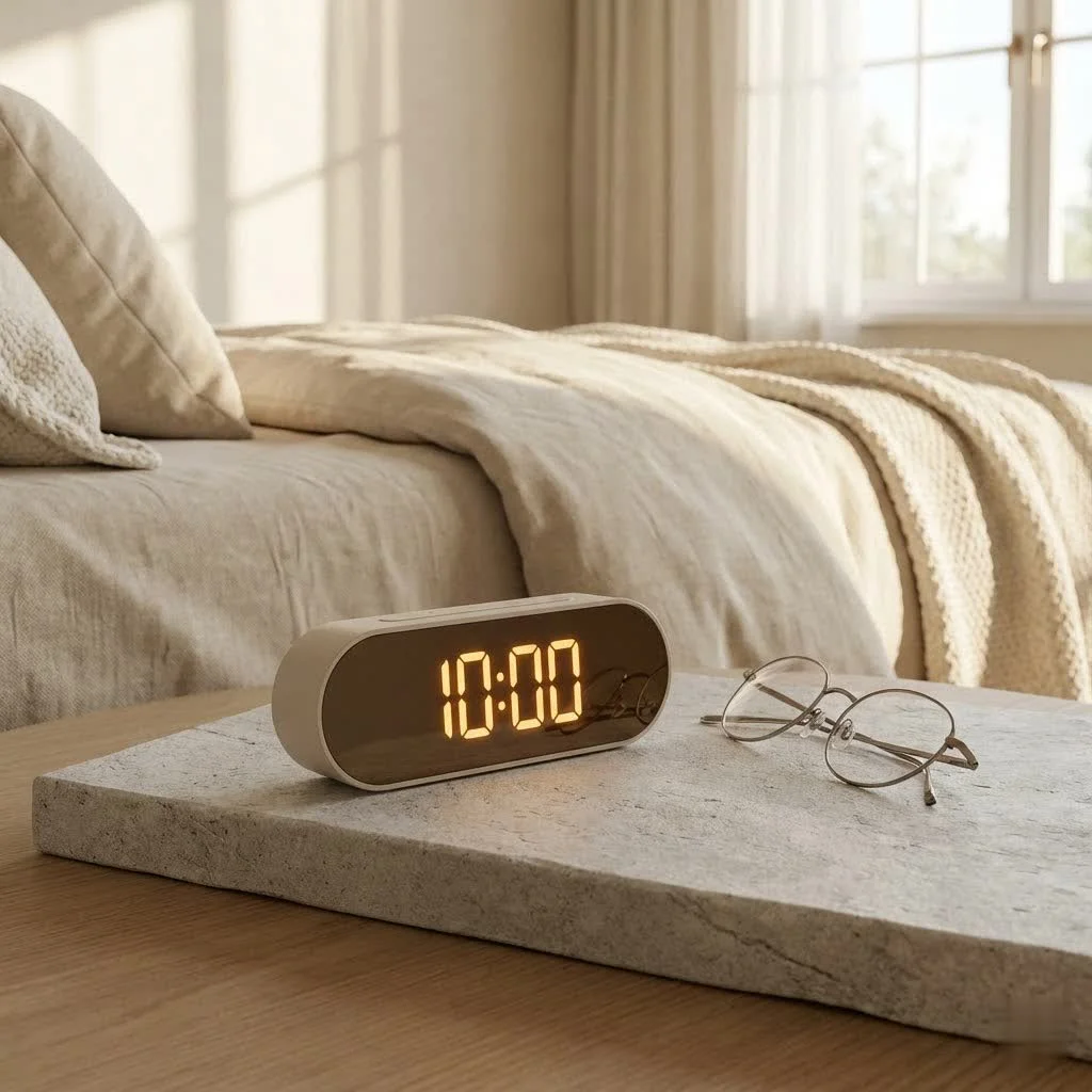 Digital timer clock displaying time