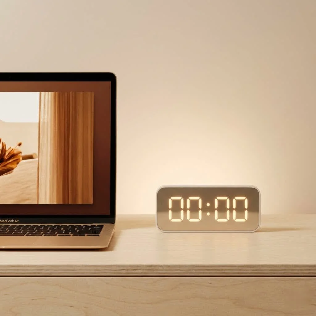 Digital countdown timer with a clear display showing 00:00:00