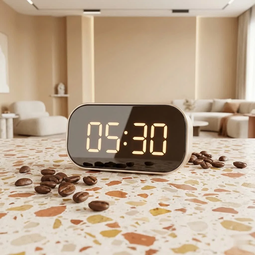 Digital timer with a clear display showing time and settings