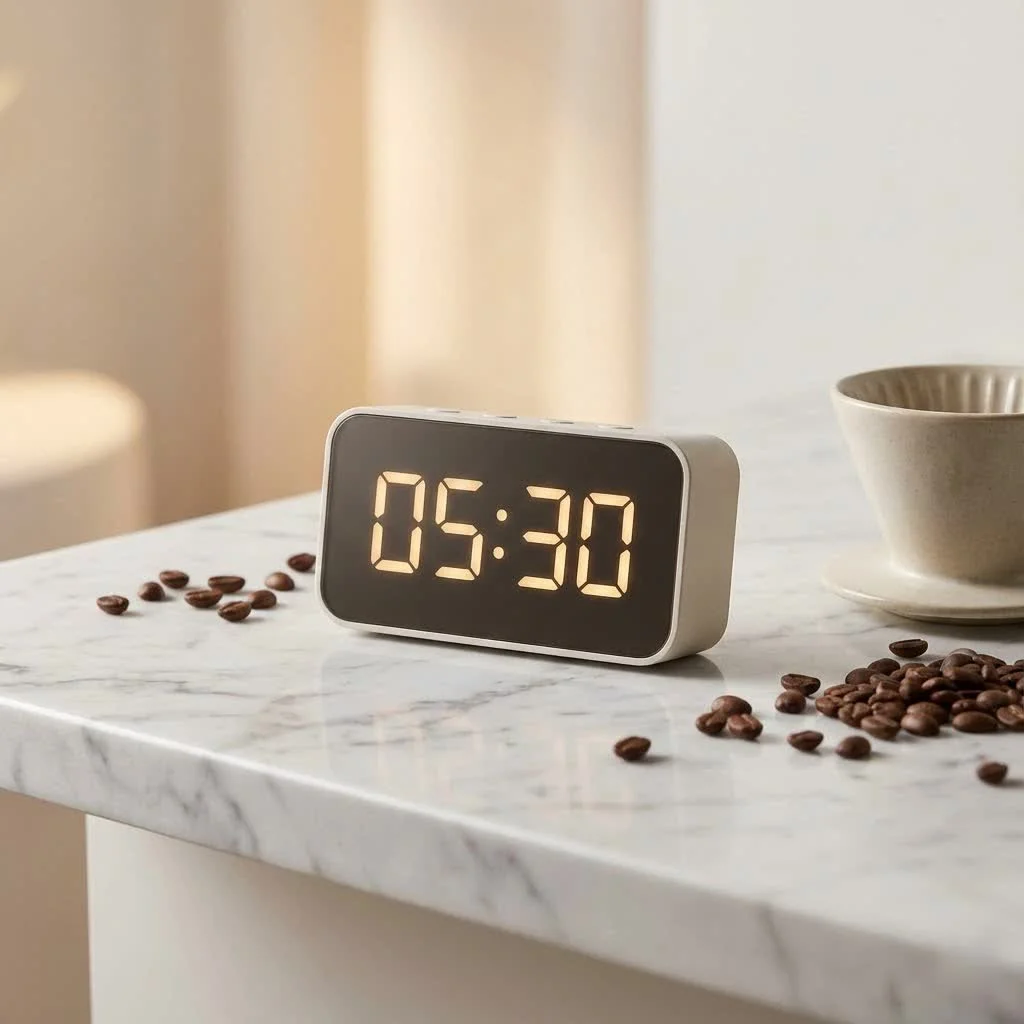 Digital gym timer displaying workout intervals