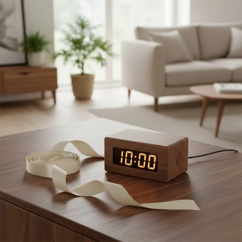 Digital timer displaying time and settings