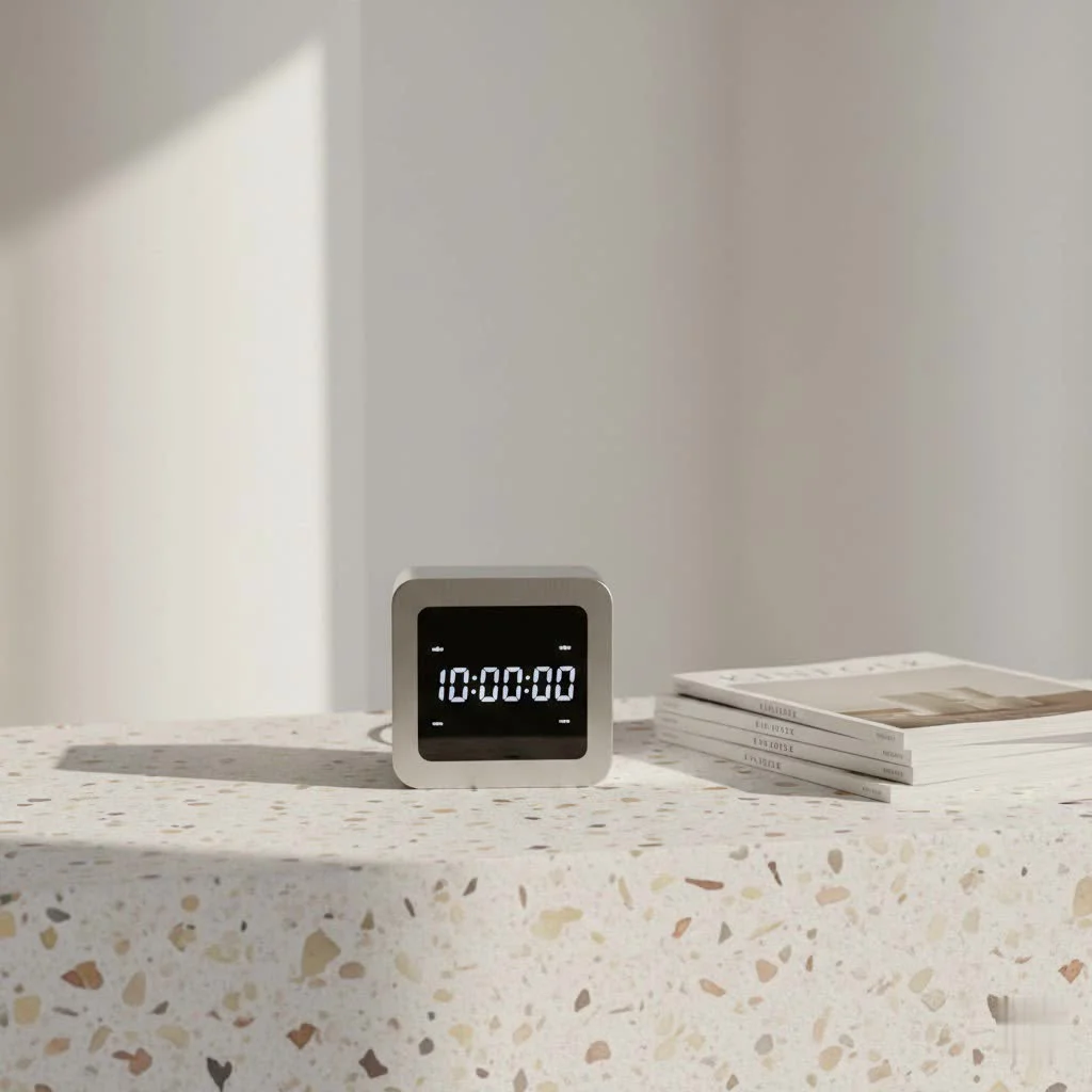 Digital outdoor timer controlling garden lights