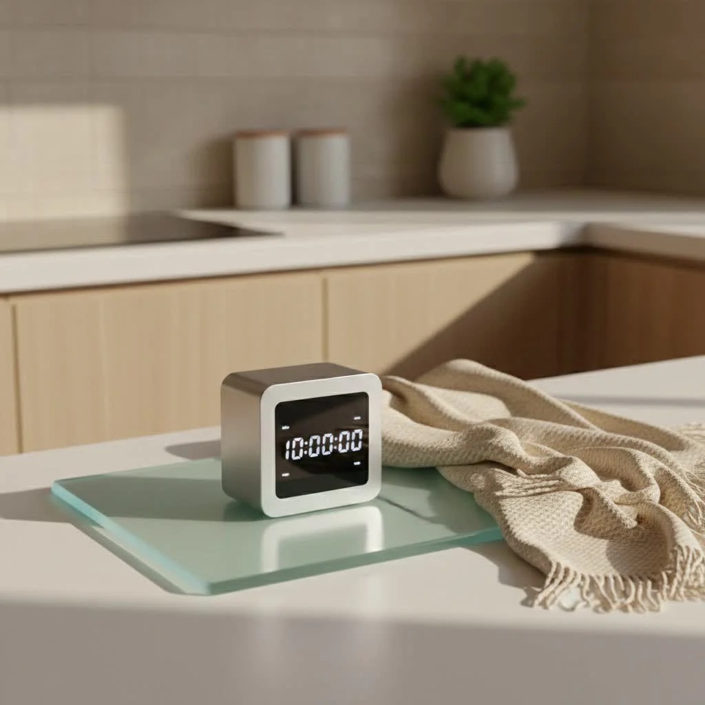 Digital timer clock with a clear LCD display