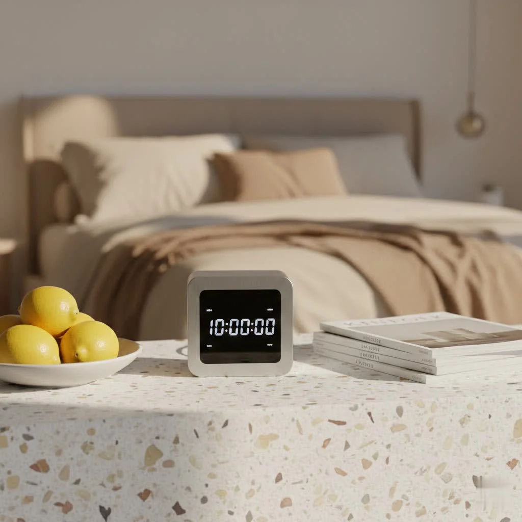 Digital waterproof timer with a clear display in a kitchen setting